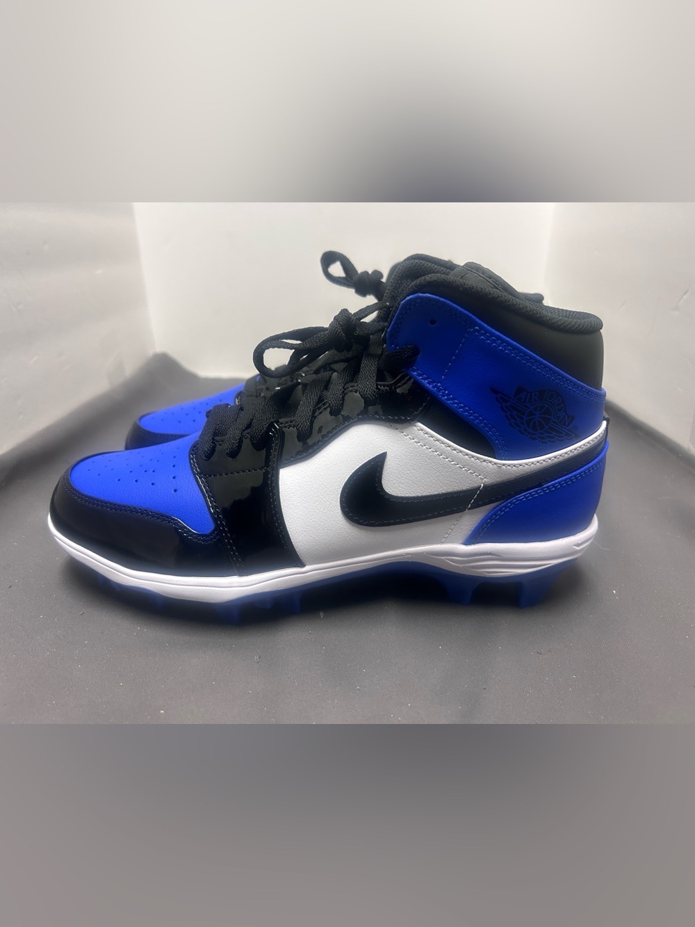 Nike Men's Sz 9.5,11 Jordan 1 Mid TD (FJ6805 401)Game Royal/Black Football Cleat